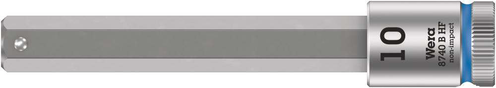 8740 B Hex-Plus HF Zyklop Головка торцевая с вставкой-битой с внешним шестигранником, 3/8", с фиксацией, 10 x 100 мм
