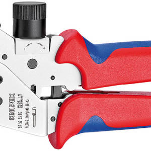 Пресс-клещи для тетрагональной опрессовки точеных контактов, 0.08-2.5 мм², max Ø 5 мм, длина 180 мм, хром, цифровая индикация