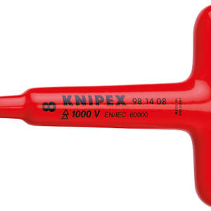 Отвёртка VDE с Т-образной рукояткой, с внешним шестигранником, 5 мм, длина 120 мм, диэлектрическая