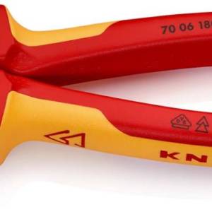 Бокорезы VDE, 180 мм, хром, 2-комп диэлектрические ручки, проушина для страховки, BK