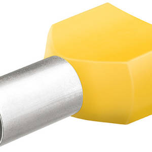 Гильзы контактные сдвоенные изолированные (НШВИ), жёлтые, 2×6.00 мм², 50 шт, 26 мм