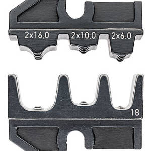 Плашка опрессовочная: cдвоенные контактные гильзы 2х 6/10/16 мм², 3 гнезда
