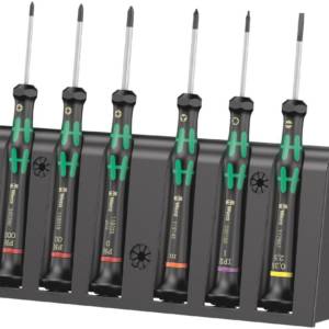 2050/6 Kraftform Micro Набор отвёрток прецизионных + подставка, 6 пр., PH 000×40/00×40/0x40, 1 IPRx40, Microstix® mx40 мм, SL 0.35×2.5×40