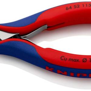 Кусачки торцевые для электроники, без фаски, губки 27°, 115 мм, 2-комп ручки