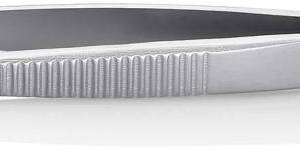 Пинцет захватный прецизионный, закруглённые зазубренные губки 2 мм, пружинная сталь, хром, 120 мм