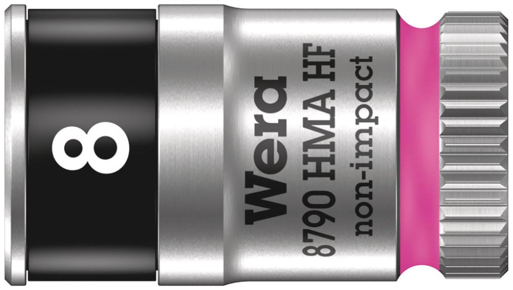 8790 HMA HF Zyklop Головка торцевая 6-гранная, 1/4", с фиксацией, 8 x 23 мм