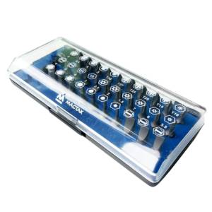 Набор вставок (бит) 1/4″, PH, PZ, Hex, Torx, Slotted, 31 предмет МАСТАК 058-00031C