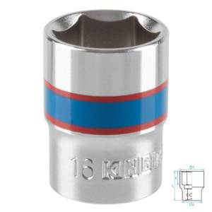 Головка торцевая стандартная шестигранная 3/8″, 16 мм KING TONY 333516M