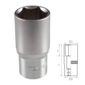 Головка торцевая глубокая шестигранная 1/2″, 32 мм TOLSEN TT16582