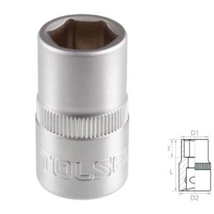 Головка торцевая стандартная шестигранная 1/2″, 12 мм TOLSEN TT16512