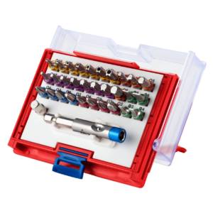 Набор вставок (бит) 1/4″, PH, PZ, Hex, Torx, Slotted, 32 предмета МАСТАК 058-10032C