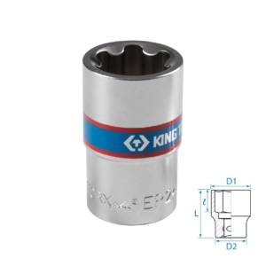 Головка торцевая TORX Plus 1/2″, EP24, L = 45 мм KING TONY 433E24M