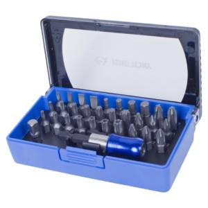 Набор вставок (бит) 1/4″, PH, PZ, Hex, Torx, Slotted, 32 предмета KING TONY 1032CQ