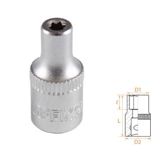Головка торцевая TORX Е-стандарт 1/4″, E4 AFFIX AF00023004