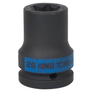 Головка торцевая ударная TORX Е-стандарт 3/4″, E26, L = 56 мм KING TONY 657526M