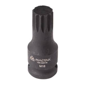 Торцевая насадка 1/2″, SPLINE, M18 для болта задней ступицы VAG МАСТАК 100-42018