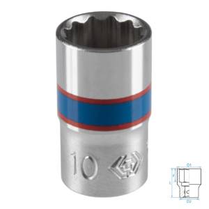 Головка торцевая стандартная двенадцатигранная 1/4″, 10 мм KING TONY 233010M