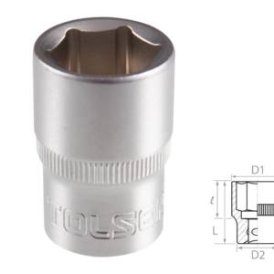 Головка торцевая стандартная шестигранная 1/2″, 18 мм TOLSEN TT16518