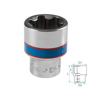 Головка торцевая TORX Plus 1/2″, EP32, L = 45 мм KING TONY 433E32M