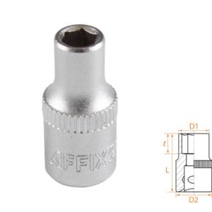 Головка торцевая стандартная шестигранная 1/4″, 5 мм AFFIX AF00020005