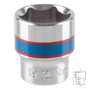 Головка торцевая стандартная шестигранная 3/8″, 19 мм KING TONY 333519M