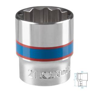 Головка торцевая стандартная двенадцатигранная 3/8″, 21 мм KING TONY 333021M