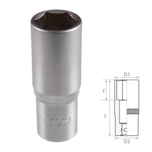 Головка торцевая глубокая шестигранная 1/2″, 21 мм TOLSEN TT16571