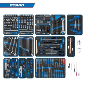 Набор инструментов 325 предметов, «BOARD», для тележки, 15 ложементов KING TONY 934-325MRVD