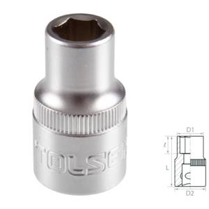 Головка торцевая стандартная шестигранная 1/2″, 10 мм TOLSEN TT16510