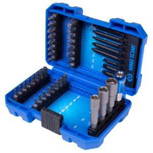Набор вставок (бит) 1/4″, PH, PZ, Hex, Torx, Slotted, 44 предмета KING TONY 1044MR