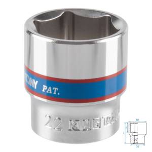Головка торцевая стандартная шестигранная 3/8″, 22 мм KING TONY 333522M