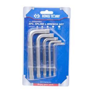 Набор Г-образных Spline, M5-M12, короткие, 5 предметов KING TONY 20505PR01