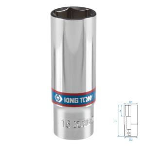 Головка торцевая глубокая шестигранная 3/8″, 16 мм KING TONY 323516M