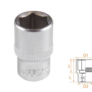 Головка торцевая стандартная шестигранная 1/4″, 11 мм AFFIX AF00020011