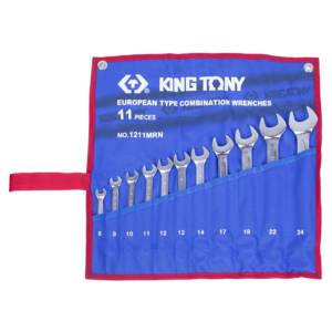 Набор комбинированных ключей, 8-24 мм, чехол из теторона, 11 предметов KING TONY 1211MRN