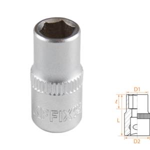 Головка торцевая стандартная шестигранная 1/4″, 7 мм AFFIX AF00020007