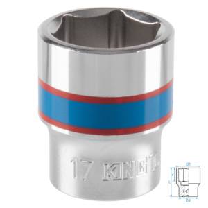 Головка торцевая стандартная шестигранная 3/8″, 17 мм KING TONY 333517M