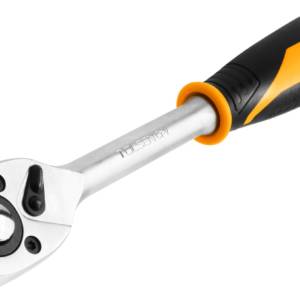 Трещотка «GRIPro», 3/8″, 205 мм, 72 зубца, флажковая с кнопкой TOLSEN TT15119