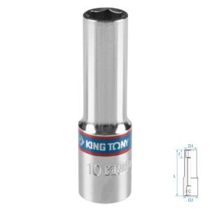 Головка торцевая глубокая шестигранная 3/8″, 10 мм KING TONY 323510M