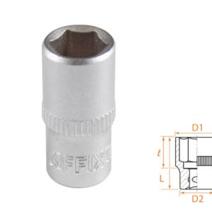 Головка торцевая стандартная шестигранная 1/4″, 8 мм AFFIX AF00020008