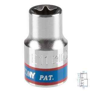 Головка торцевая TORX Е-стандарт 3/8″, E11, L = 28 мм KING TONY 337511M