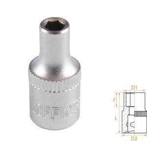 Головка торцевая стандартная шестигранная 1/4″, 4 мм AFFIX AF00020004