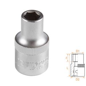 Головка торцевая стандартная шестигранная 1/2″, 9 мм AFFIX AF00040009