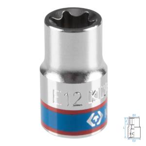 Головка торцевая TORX Е-стандарт 3/8″, E12, L = 28 мм KING TONY 337512M
