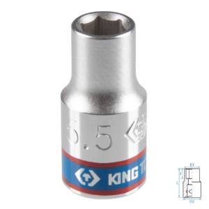 Головка торцевая стандартная шестигранная 1/4″, 5,5 мм KING TONY 233555M