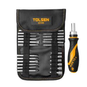 Набор вставок (бит) 1/4″, PH, PZ, Hex, Torx, Slotted, 26 предметов TOLSEN TT20186