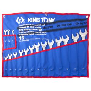 Набор комбинированных ключей, 1/4″-1&1/4″, 16 предметов KING TONY 1216SRN