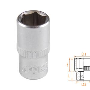Головка торцевая стандартная шестигранная 1/4″, 9 мм AFFIX AF00020009