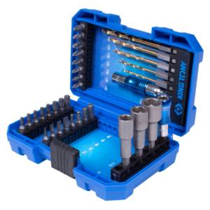 Набор вставок (бит) 1/4″, PH, PZ, Hex, Torx, Slotted, сверла, 35 предметов KING TONY 1035MR