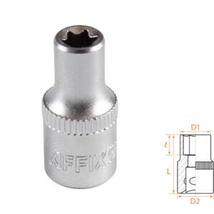 Головка торцевая TORX Е-стандарт 1/4″, E6 AFFIX AF00023006